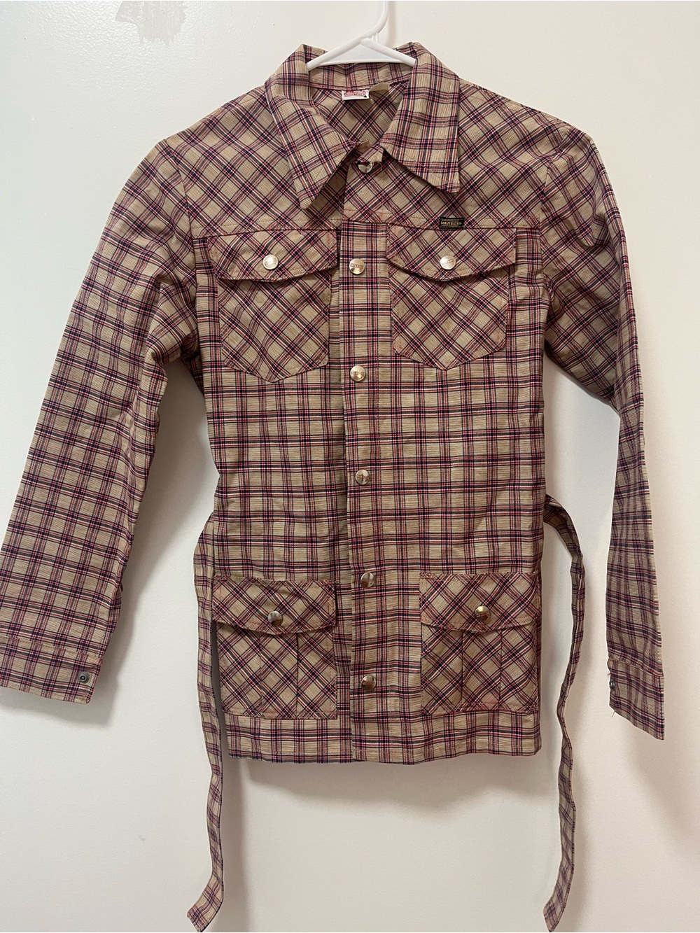 Maverick 70s VINTAGE Thick Canvas Shirt/Jacket with Original Belt